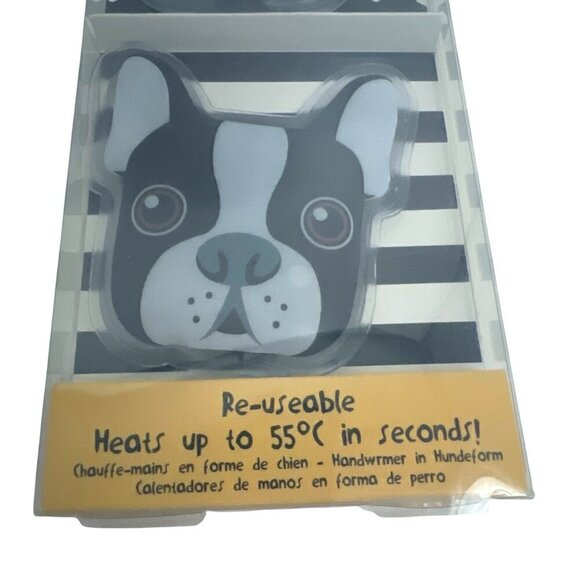 French Bulldog Hand Warmer Set of 2 Reusable Portable Heat Boston Terrier New - Picture 4 of 4